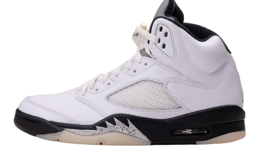 air jordan 5 white black