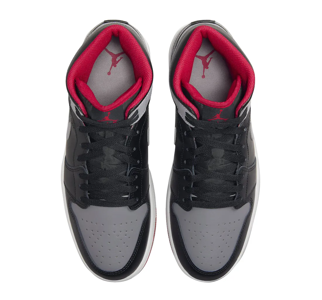 Air Jordan 1 Mid Black Cement Grey 2