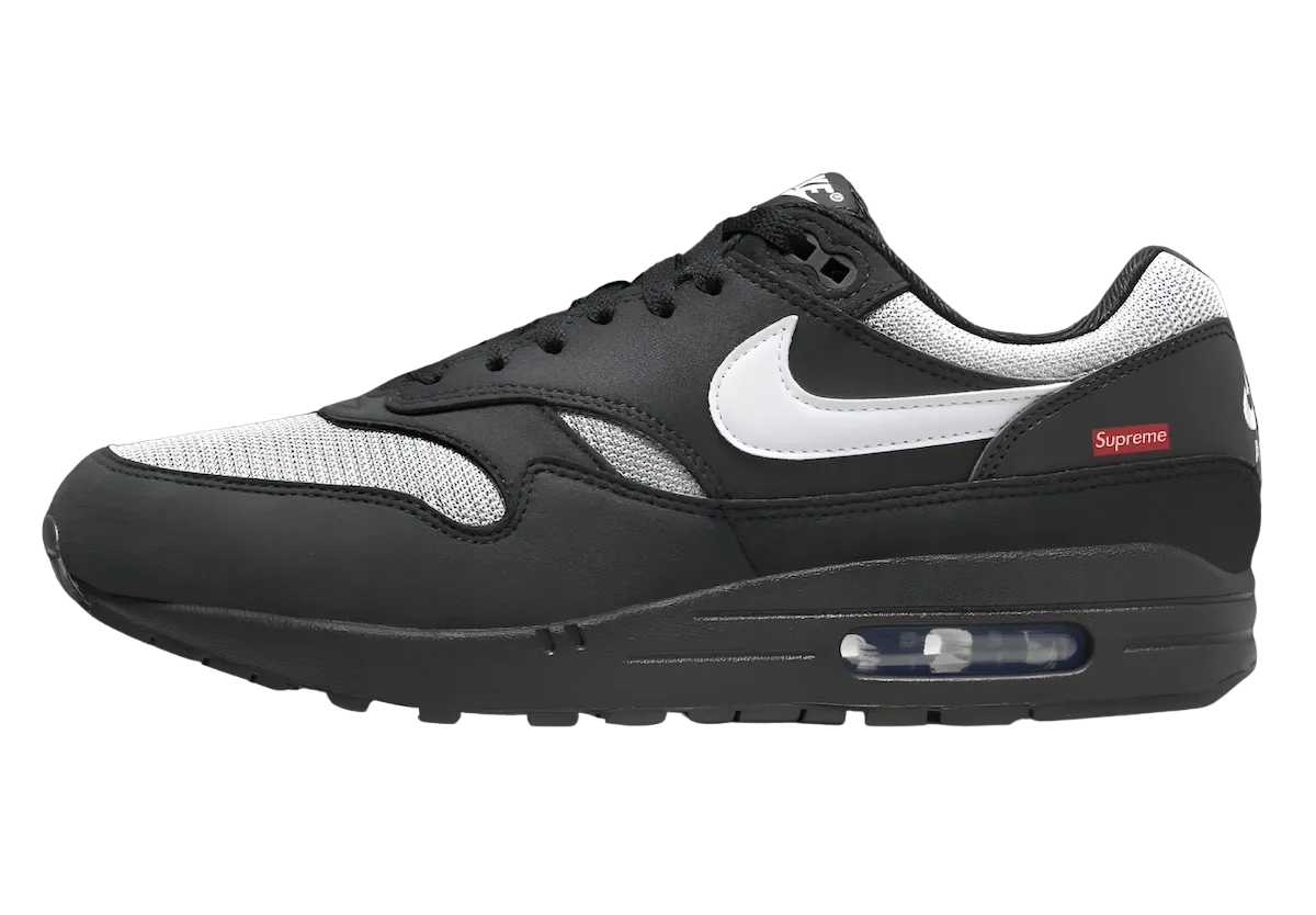 Supreme x Nike Air Max 1 87 Black White white