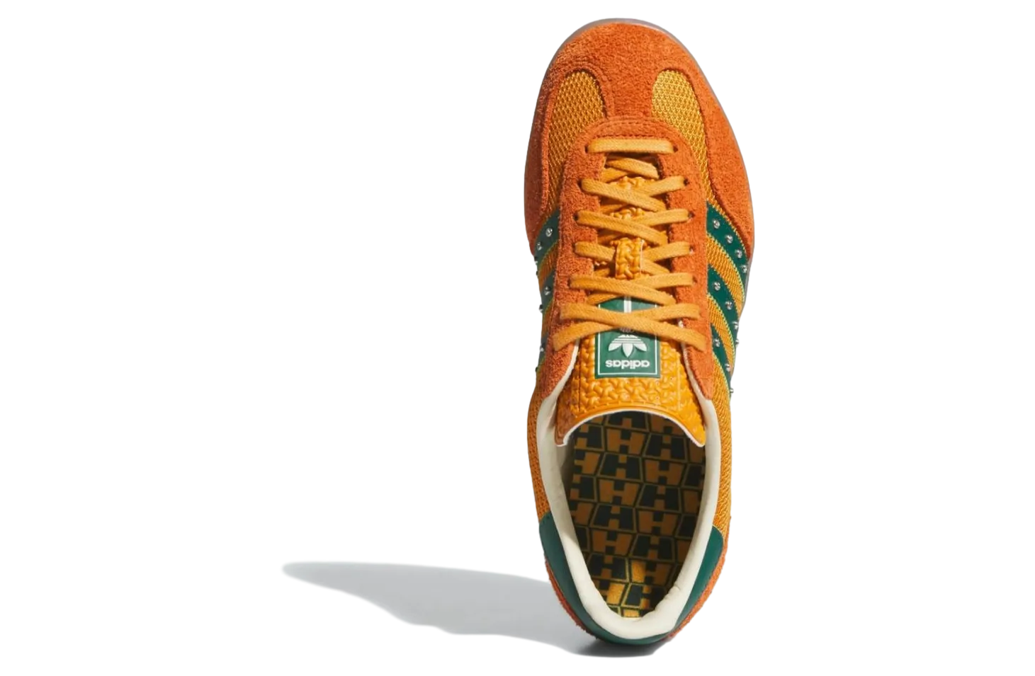 adidas gazelle indoor rust orange core green 4