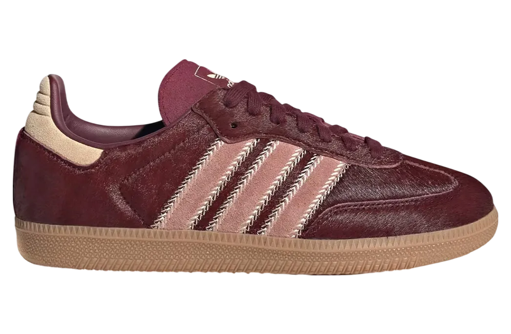 adidas samba pony maroon pink