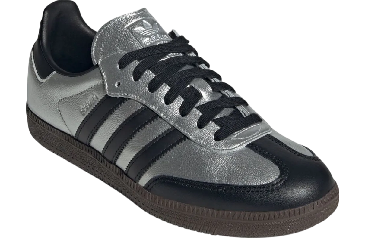 adidas samba silver metallic core black 0