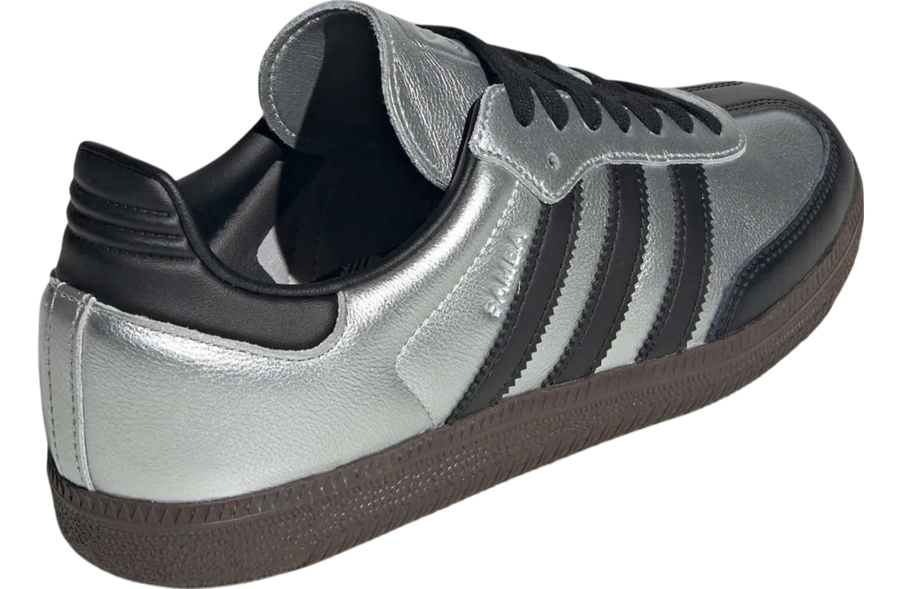 adidas samba silver metallic core black 1