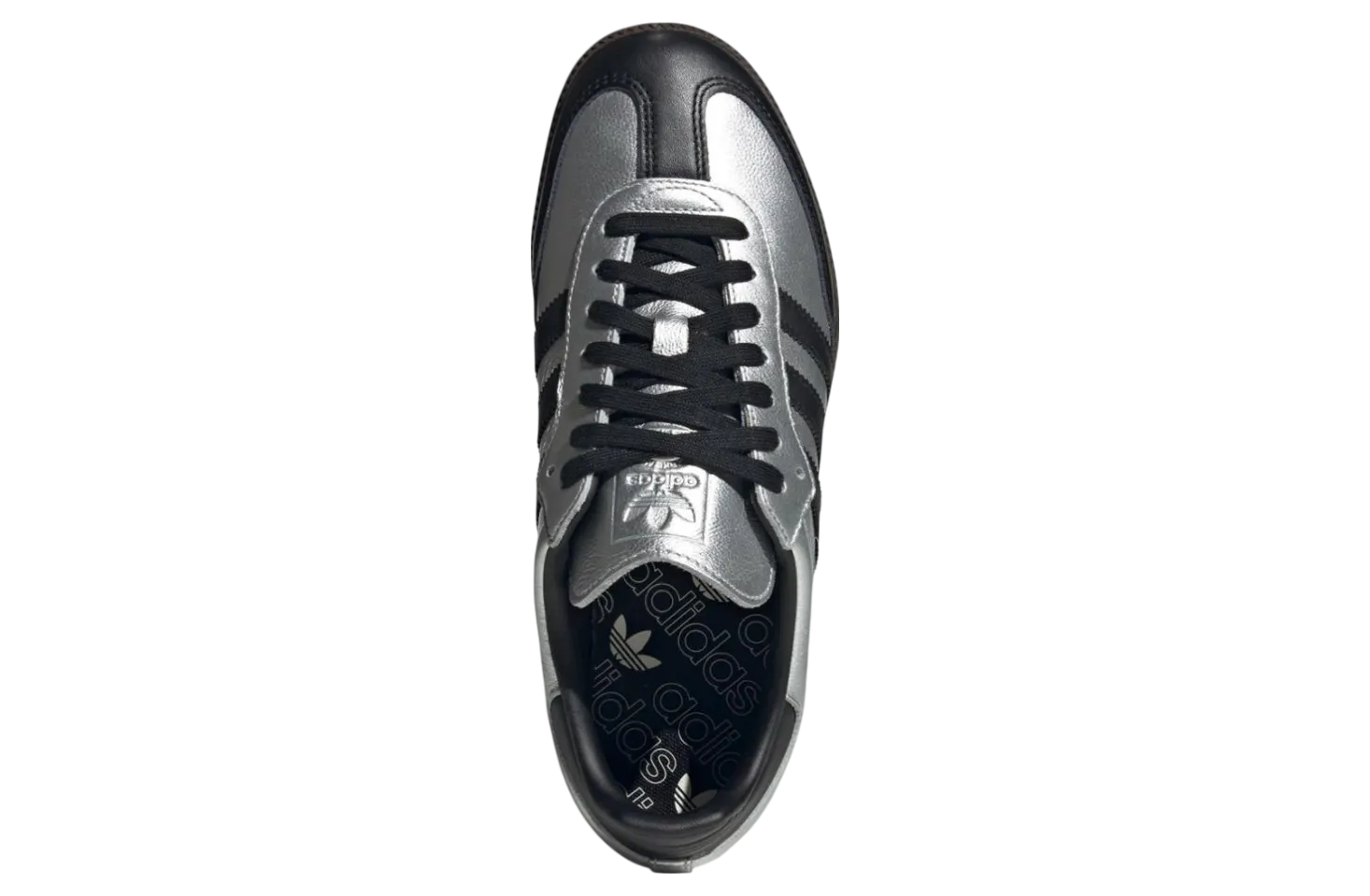 adidas samba silver metallic core black 3