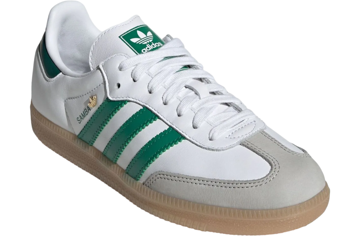 adidas samba white bright green 1