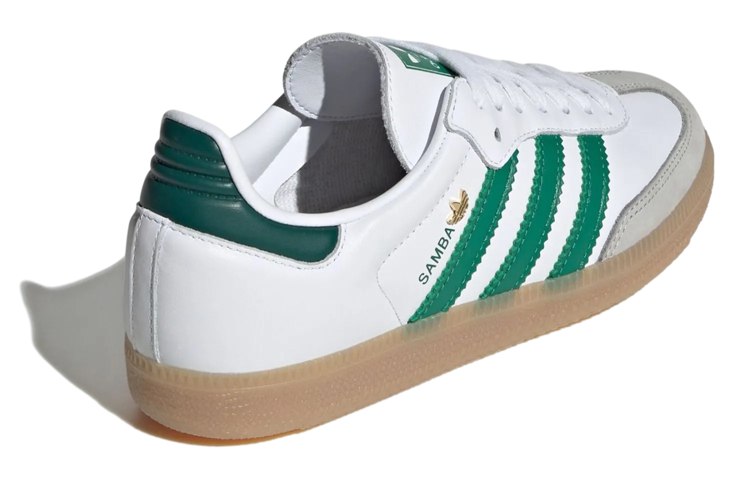 adidas samba white bright green 2