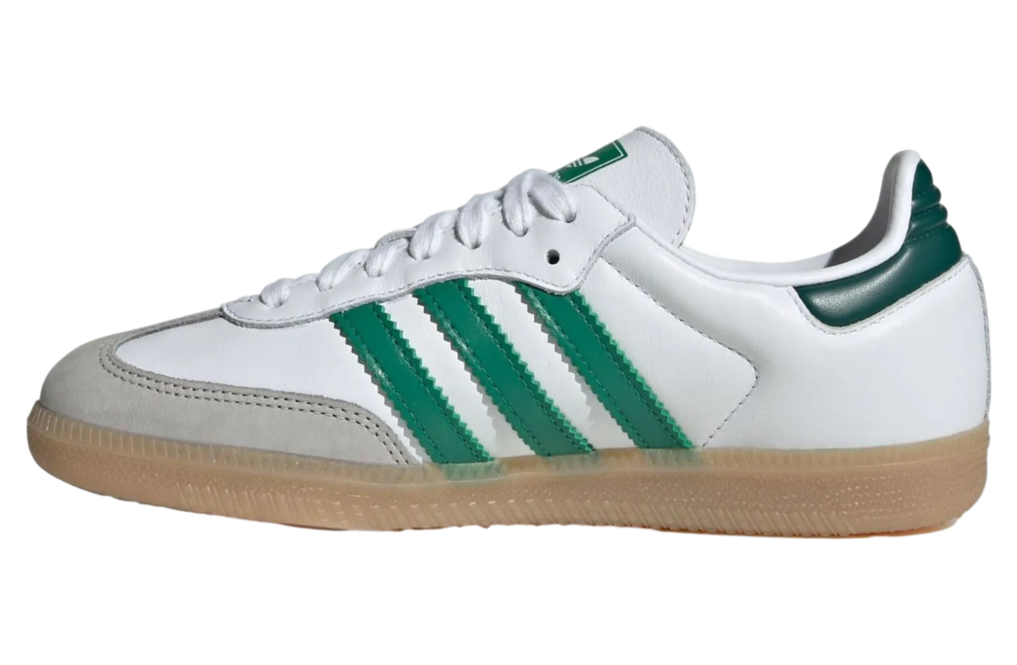 adidas samba white bright green 3