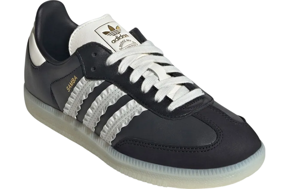 adidas samba wmns ruffle stripes black white 0