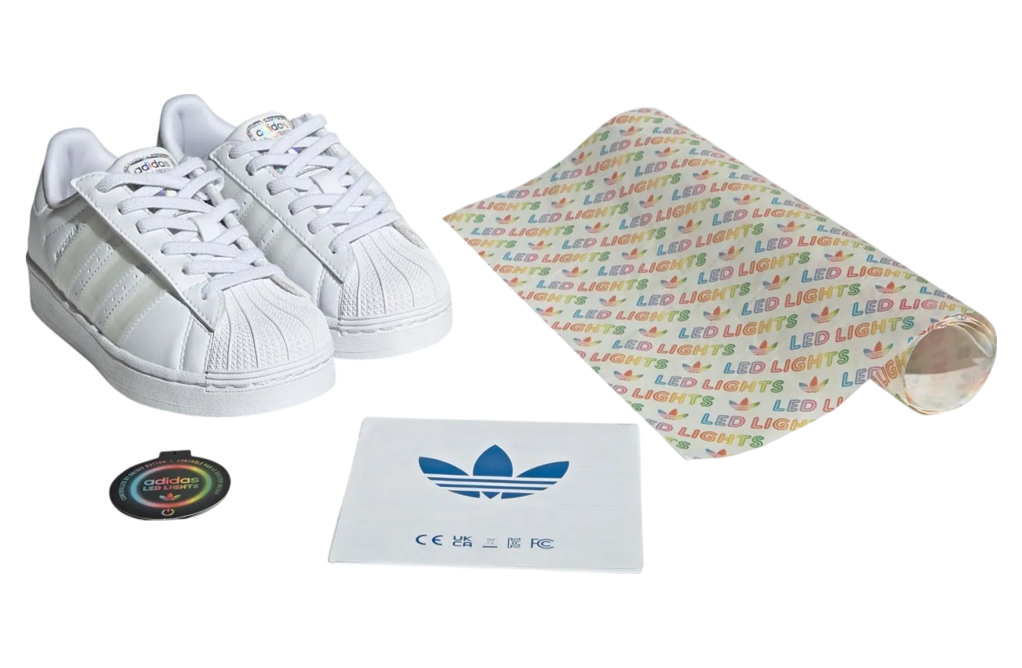adidas superstar gs led lights footwear white 0