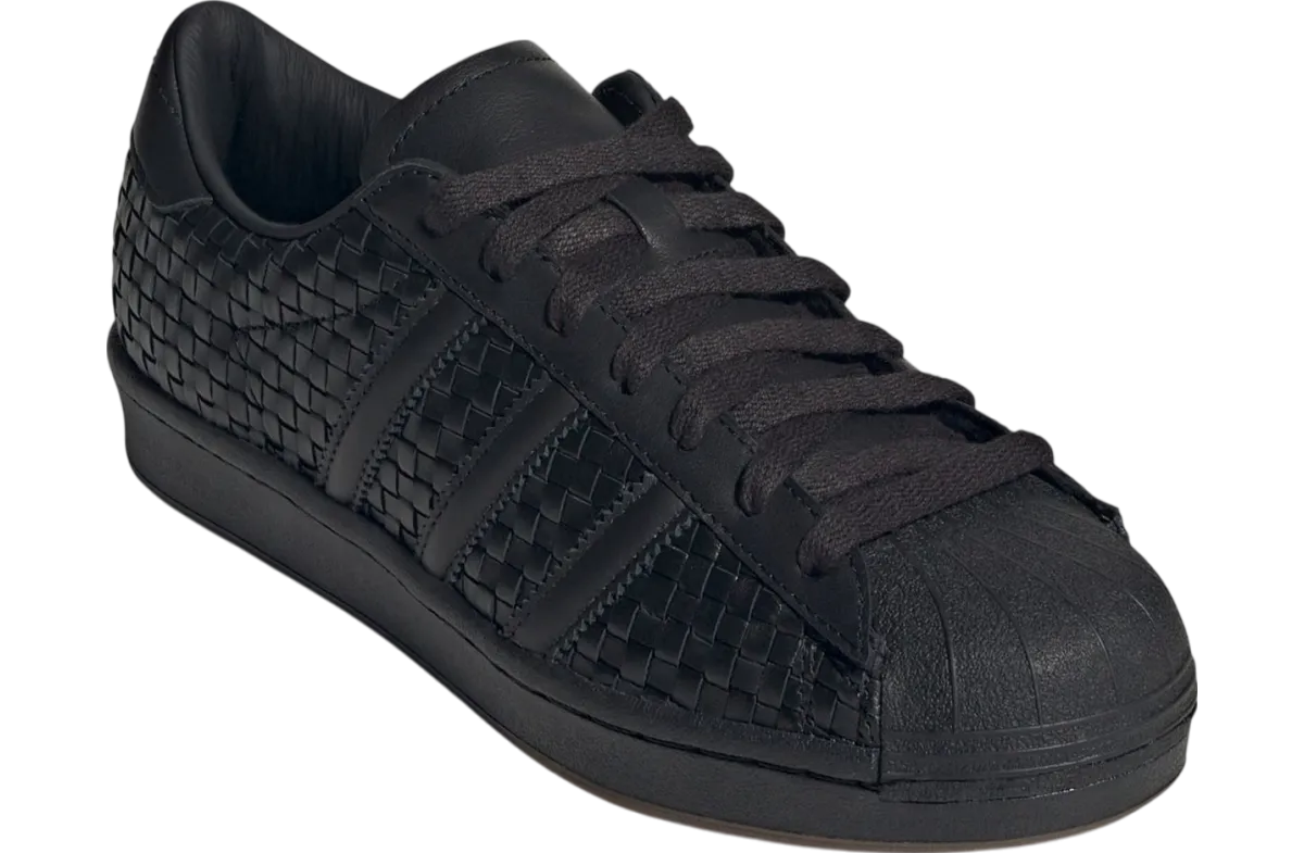 adidas superstar vintage black woven leather 0
