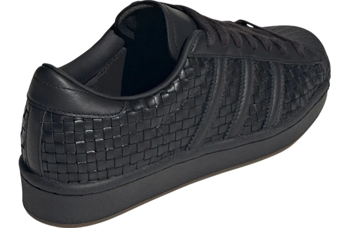 adidas superstar vintage black woven leather 2