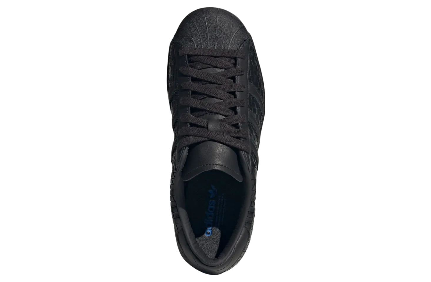 adidas superstar vintage black woven leather 3