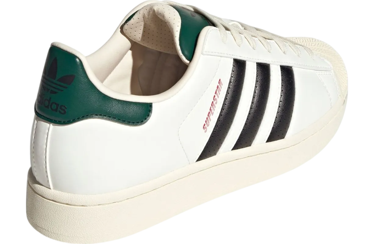 adidas superstar white black green 2