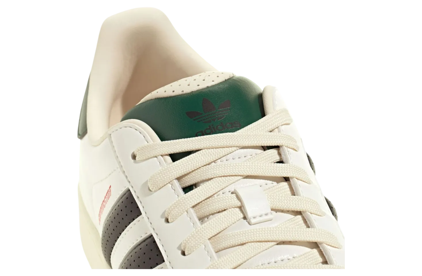 adidas superstar white black green 3