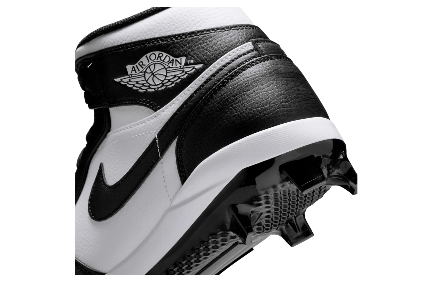 air jordan 1 cleats black white black 4