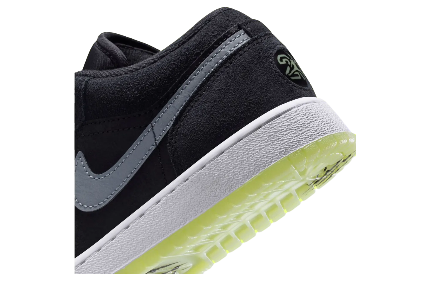 air jordan 1 low black barely volt 6