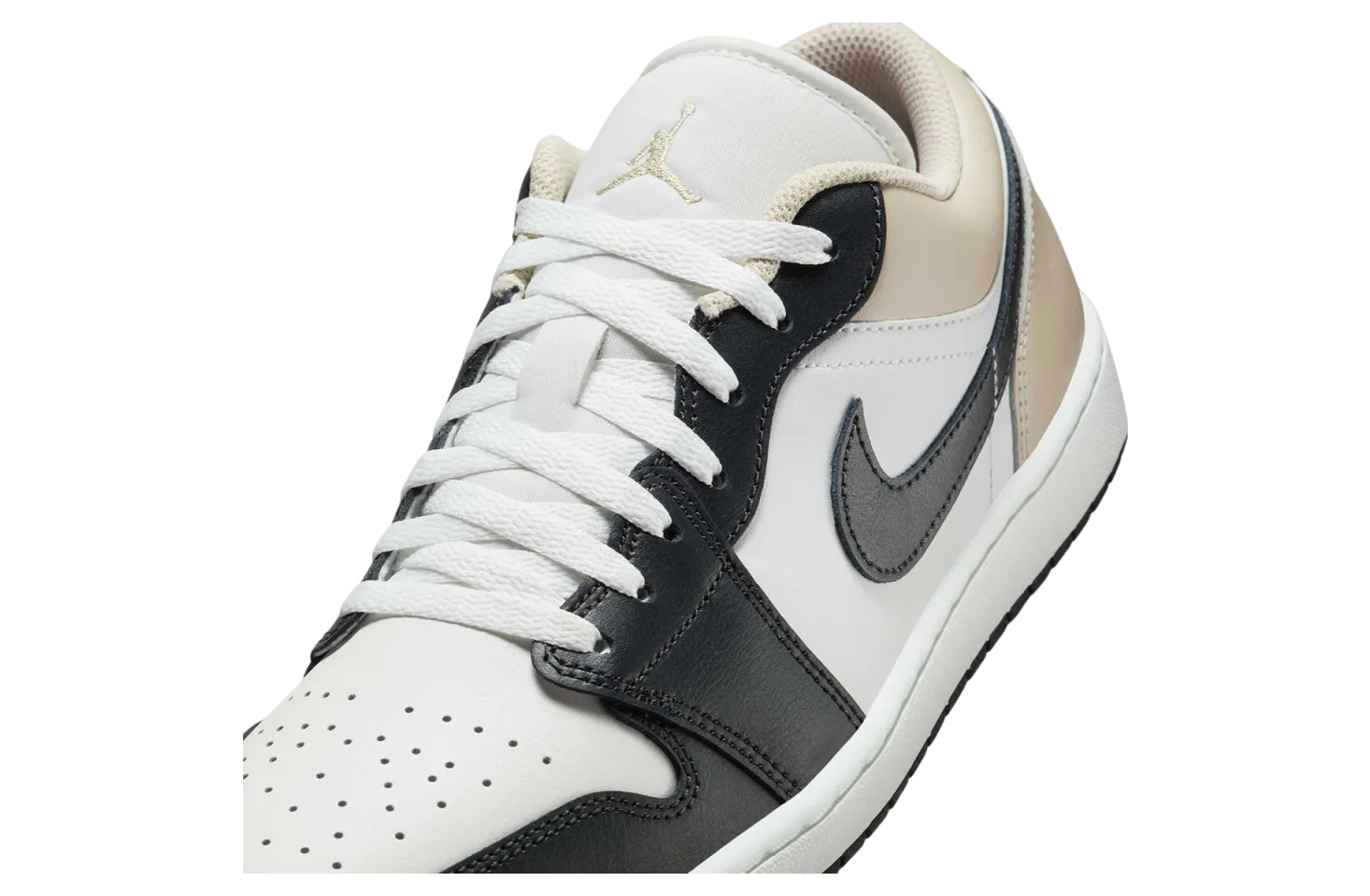 air jordan 1 low black toe tan 4