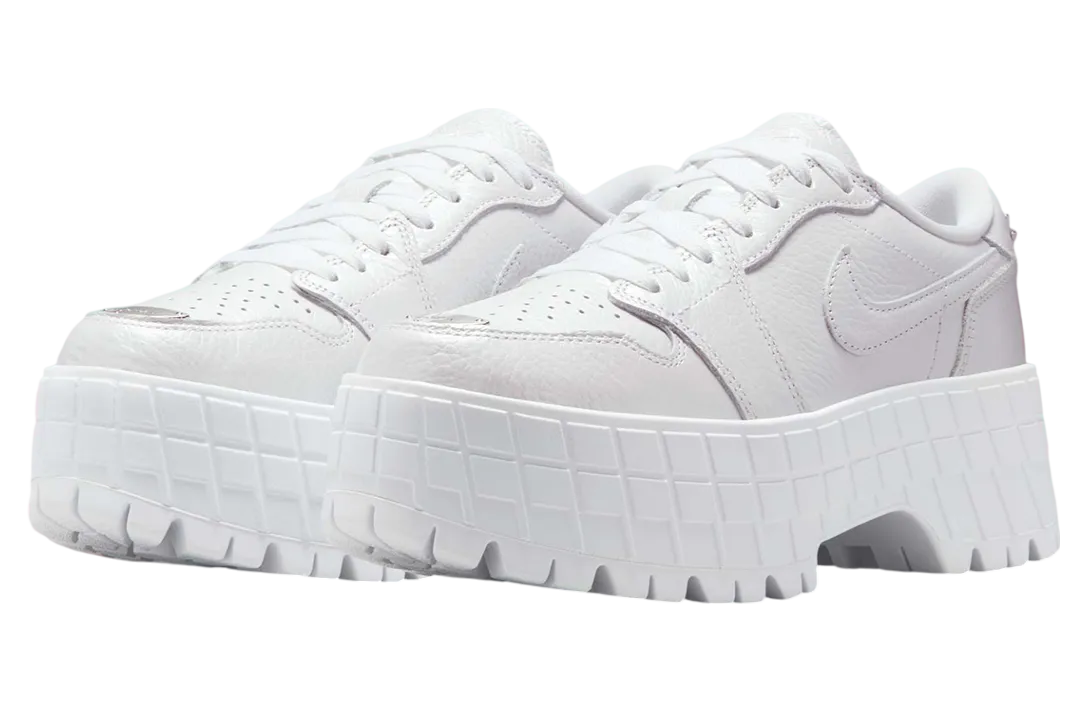 air jordan 1 low brooklyn triple white 0