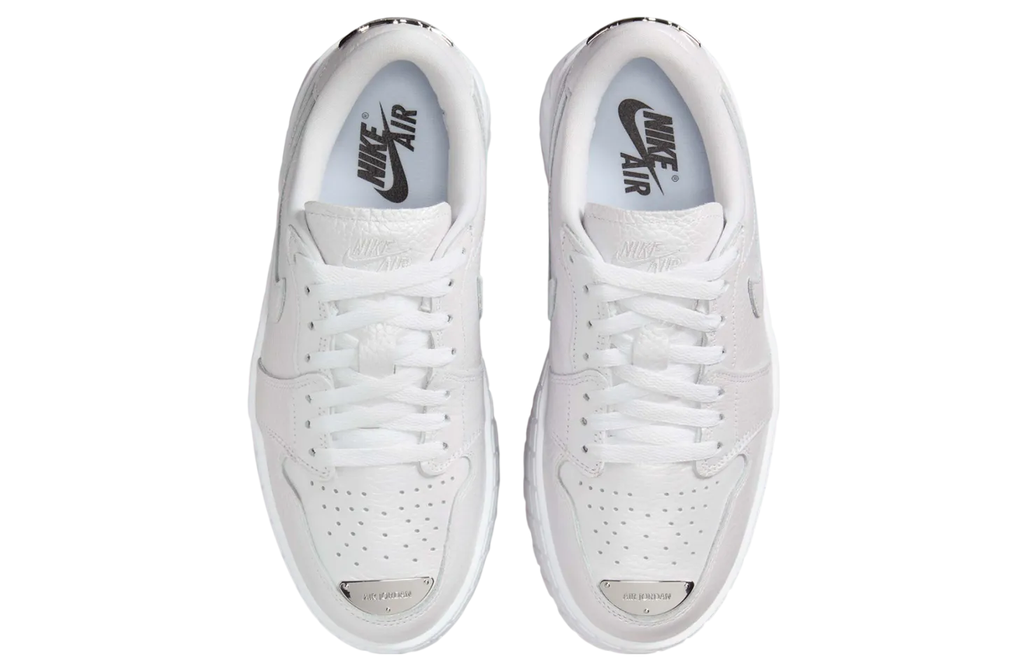 air jordan 1 low brooklyn triple white 2