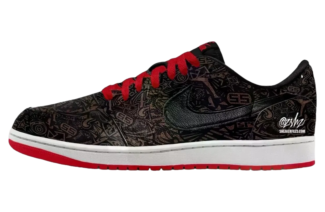 air jordan 1 low og laser black university red