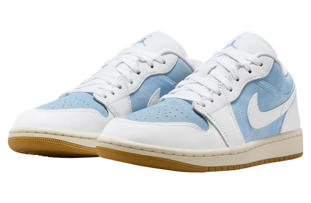 air jordan 1 low wmns worn blue white 0