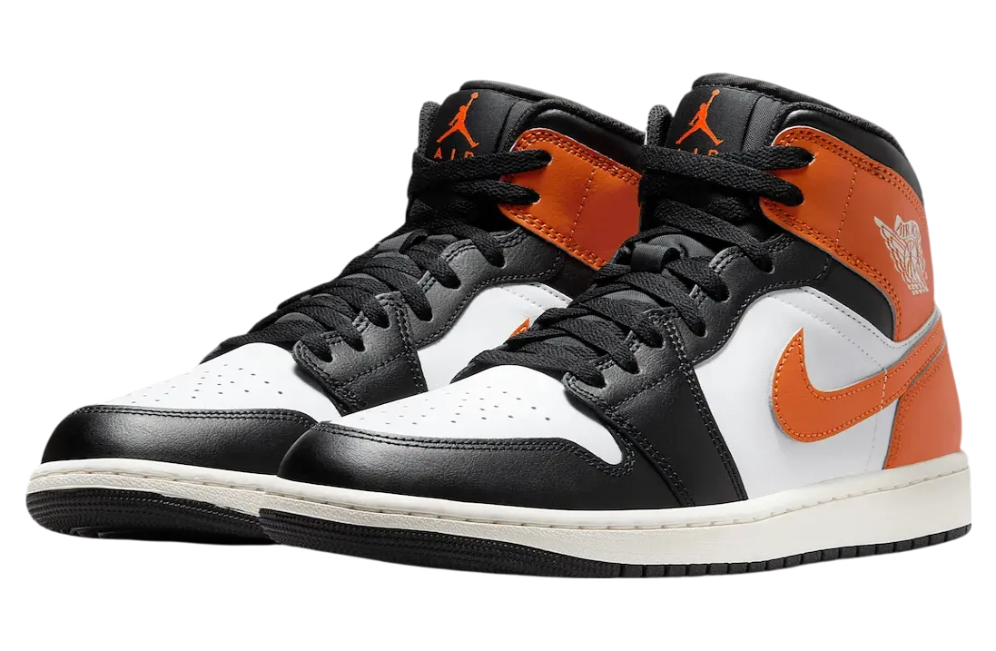 air jordan 1 mid black toe orange 0