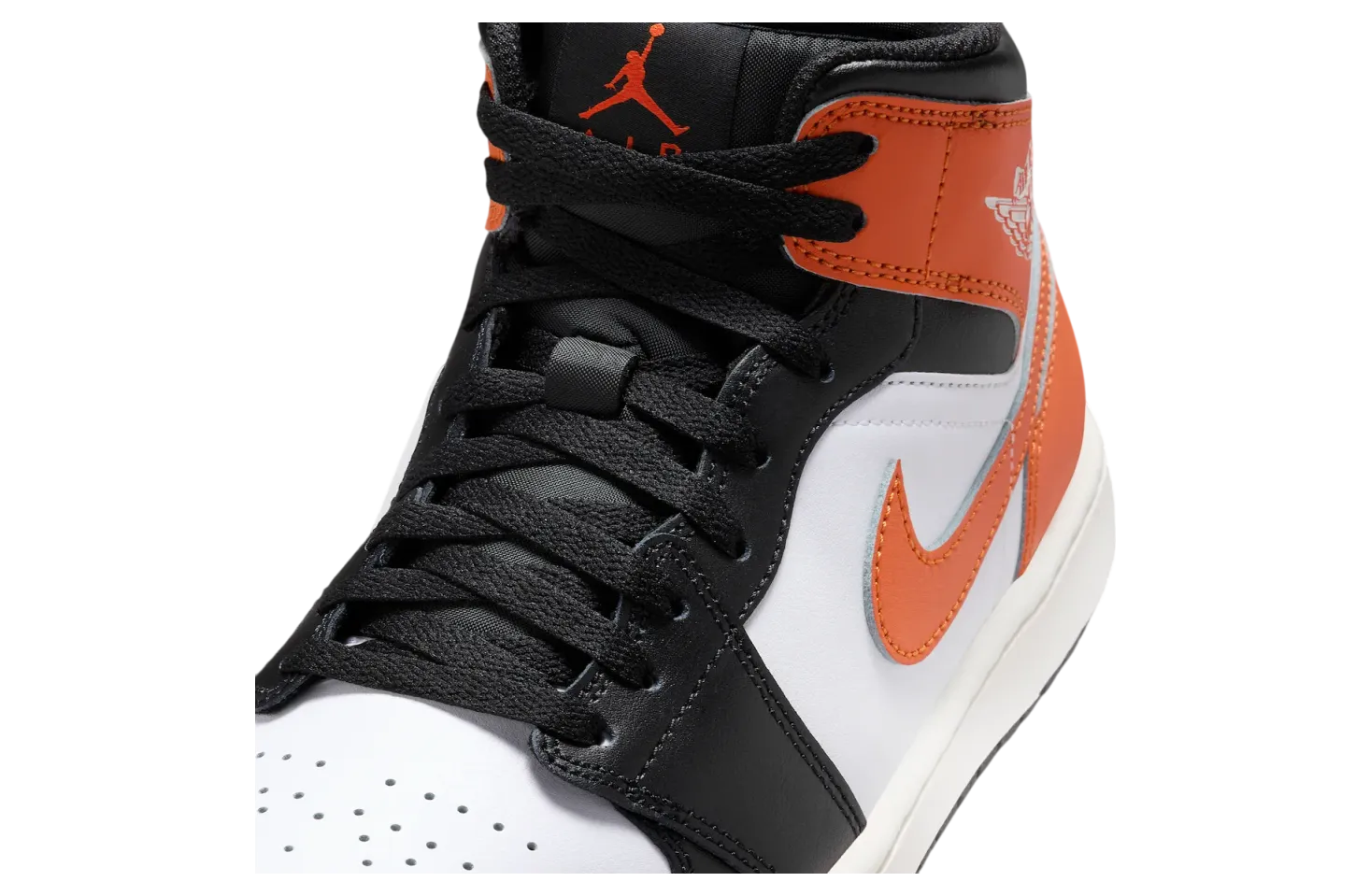 air jordan 1 mid black toe orange 5