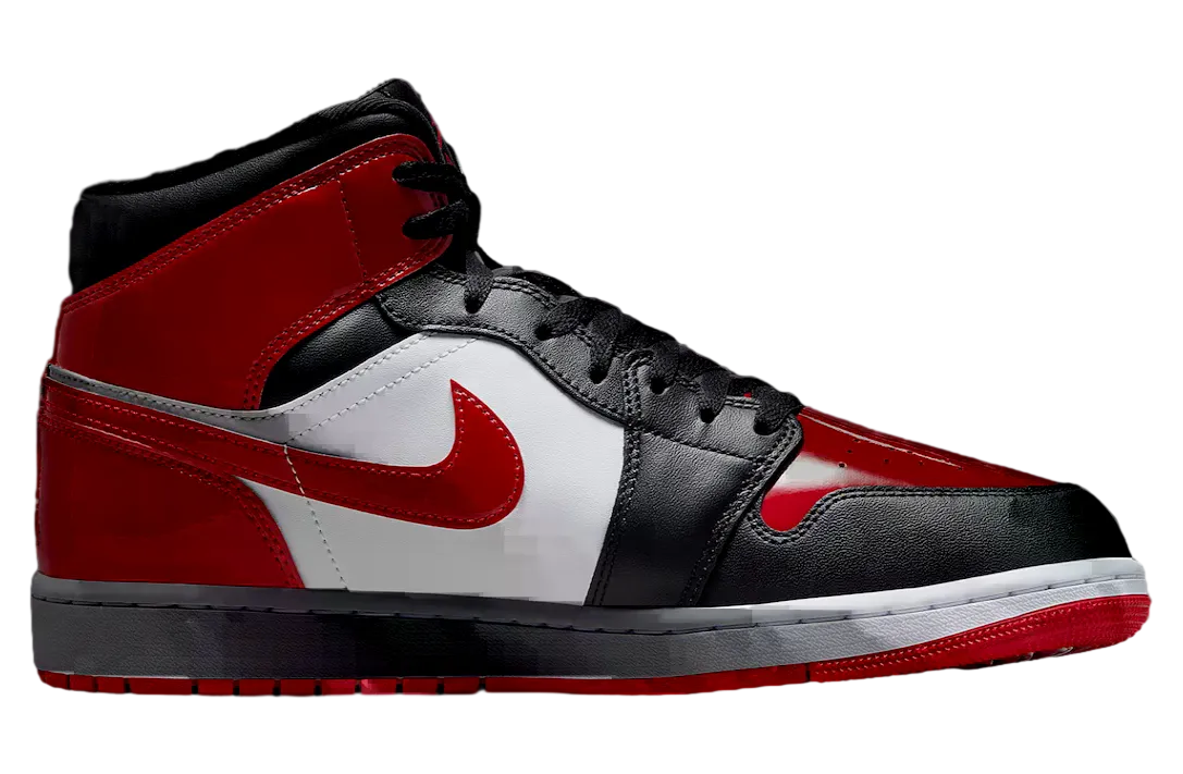 air jordan 1 mid black varsity red 1
