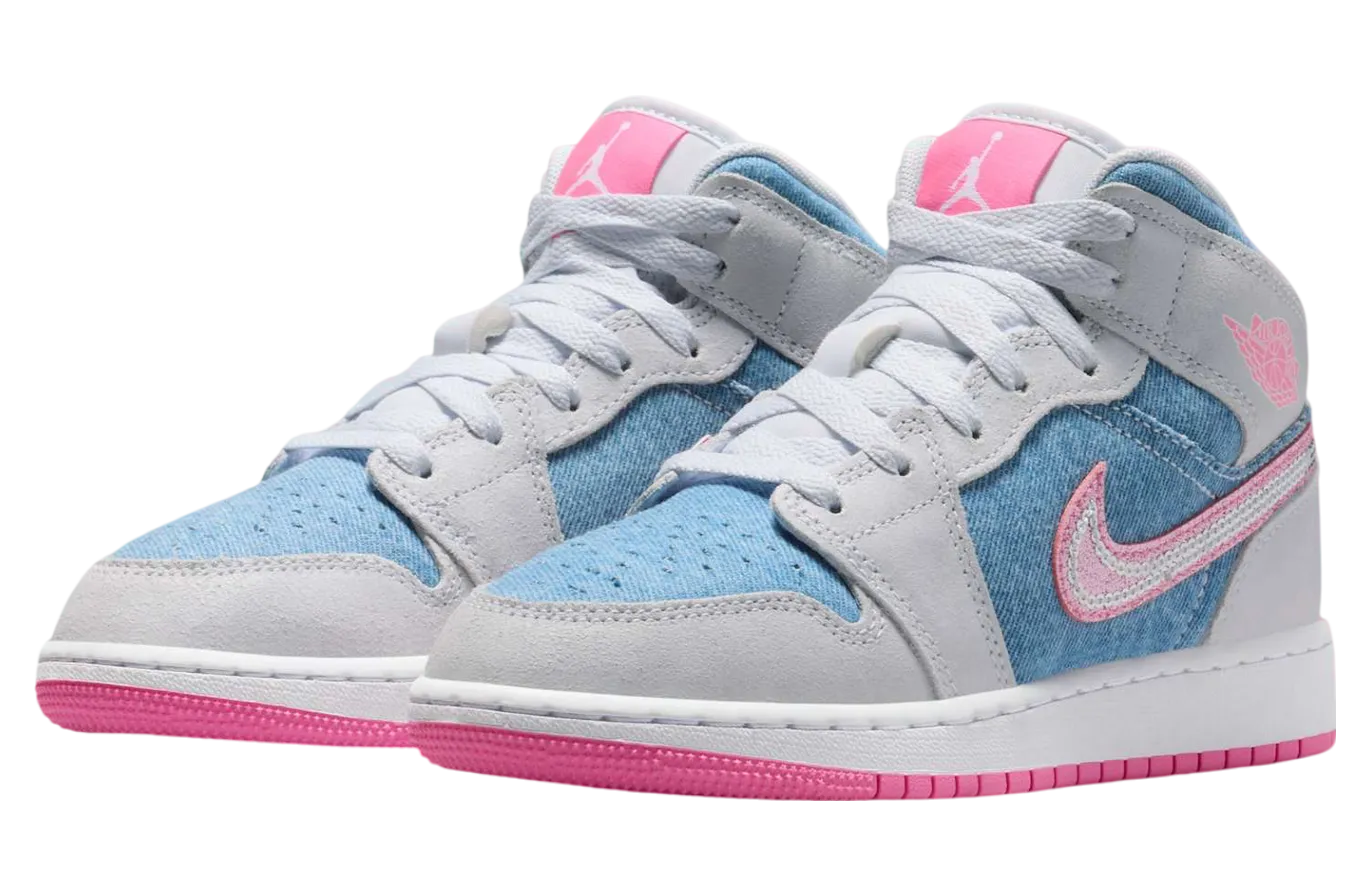 air jordan 1 mid gs cobalt bliss white 0