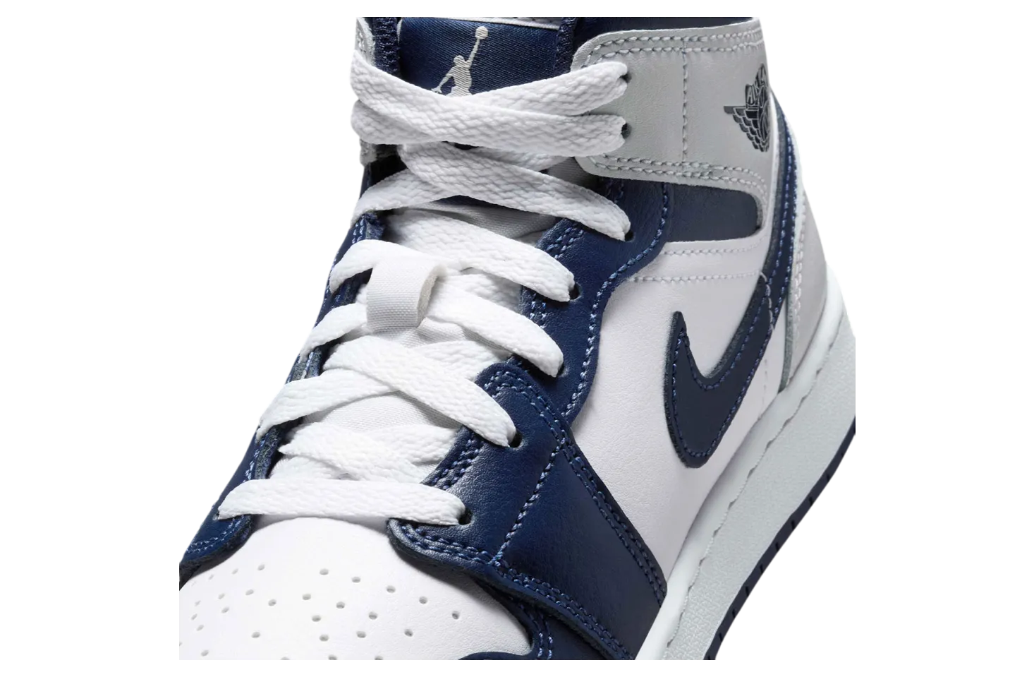 air jordan 1 mid gs light smoke grey obsidian 4