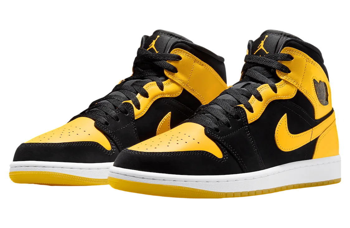 air jordan 1 mid new love black varsity maize 0