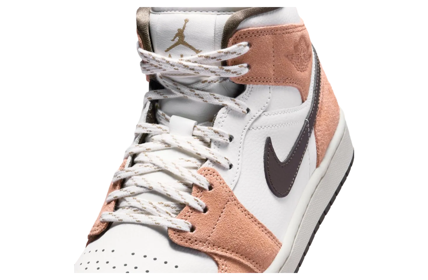 air jordan 1 mid sail light cognac 0
