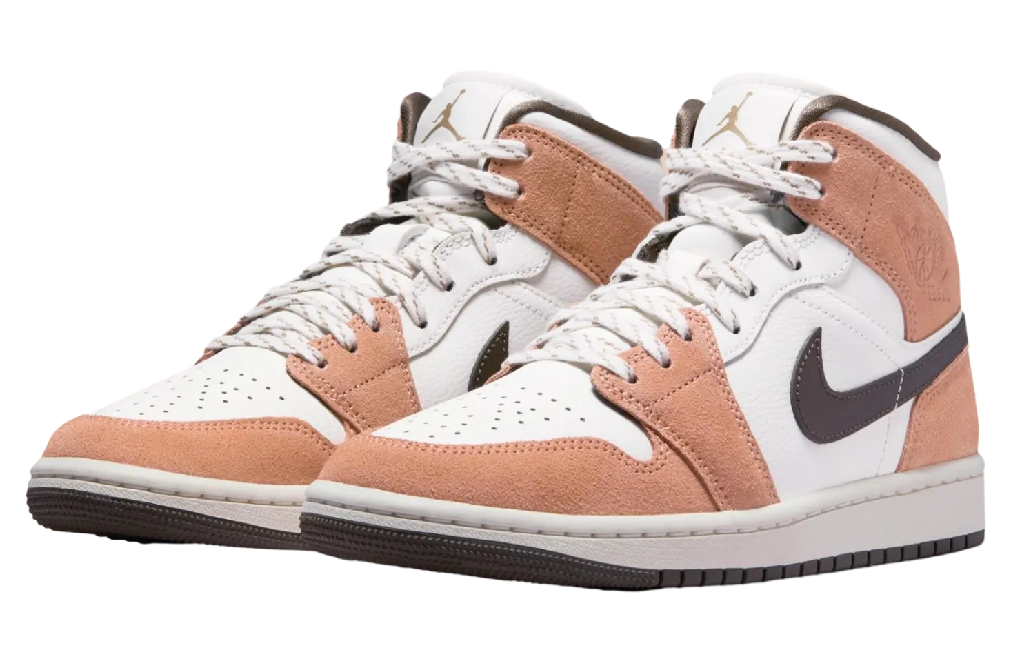 air jordan 1 mid sail light cognac 1