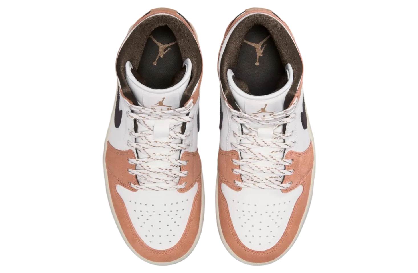 air jordan 1 mid sail light cognac 3