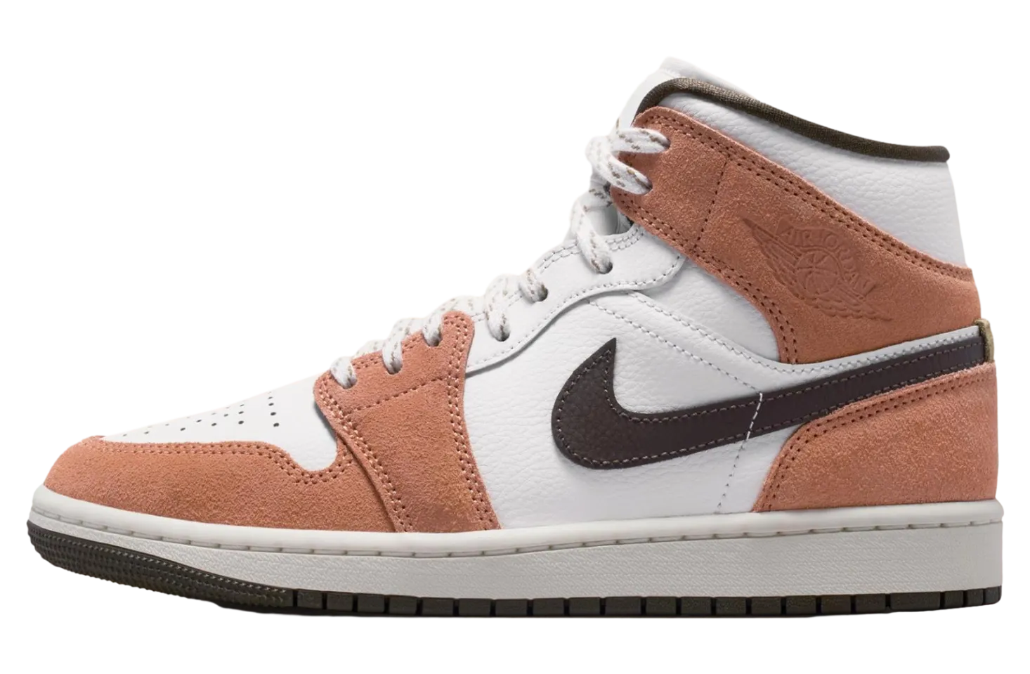 air jordan 1 mid sail light cognac