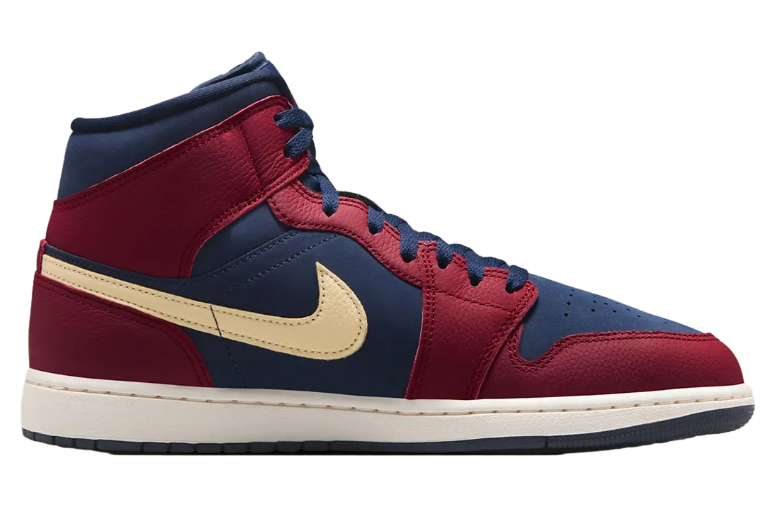 air jordan 1 mid team red obsidian 1
