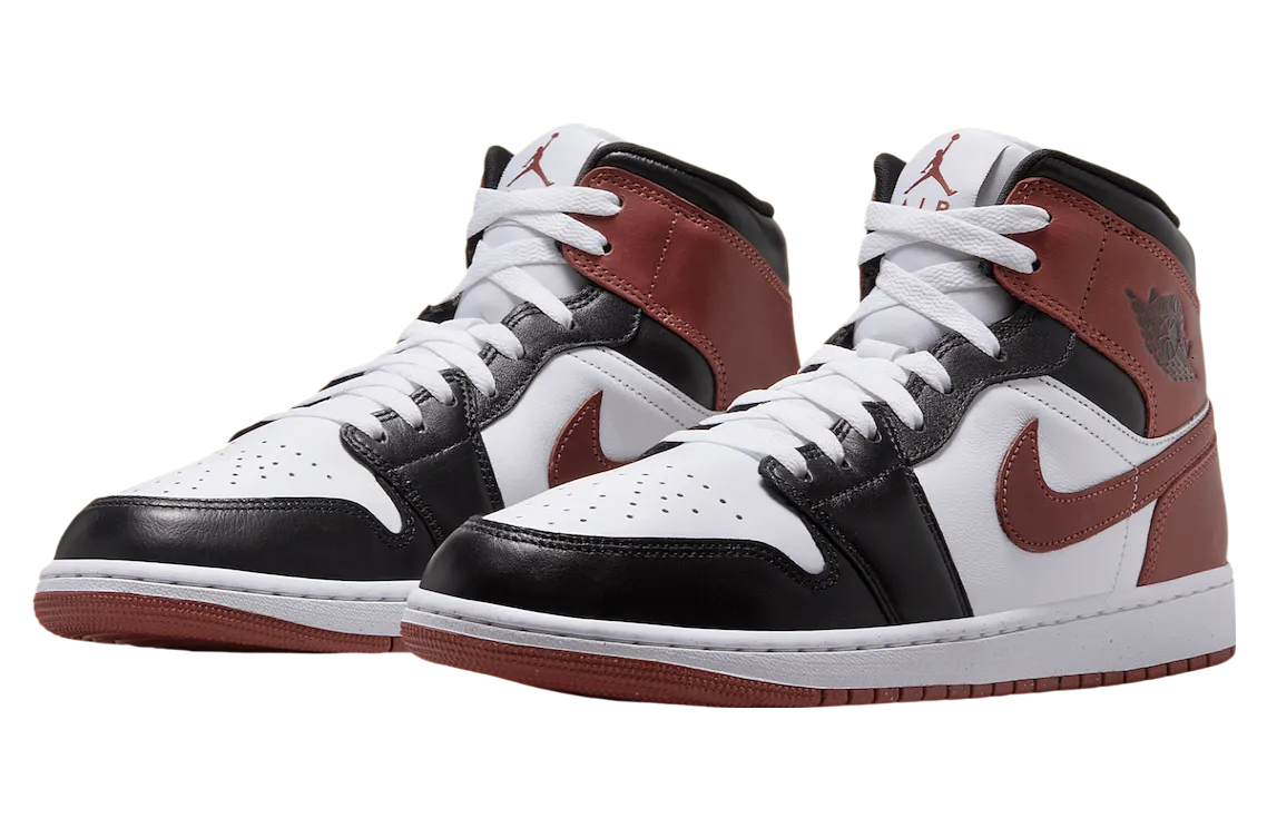 air jordan 1 mid white dark pony 0