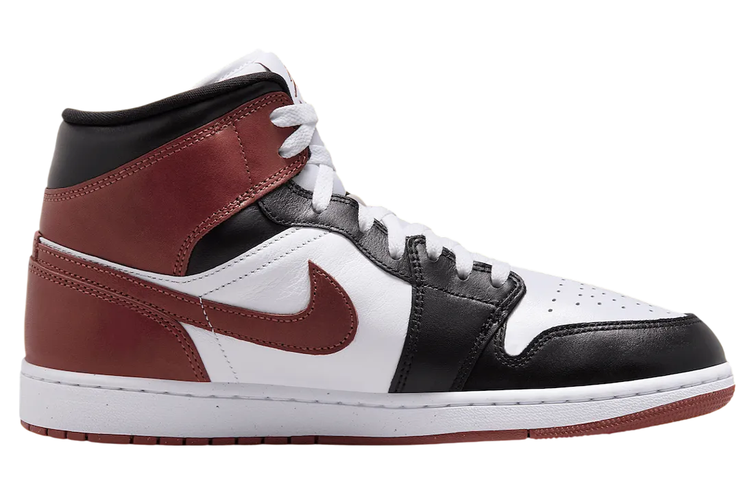 air jordan 1 mid white dark pony 1