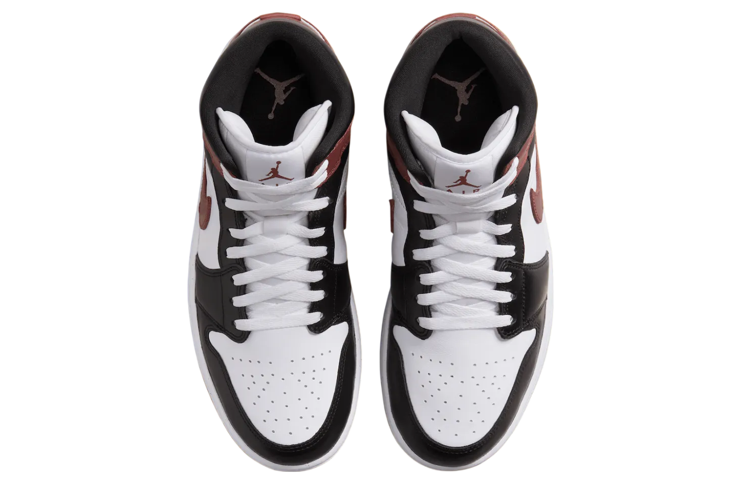 air jordan 1 mid white dark pony 2