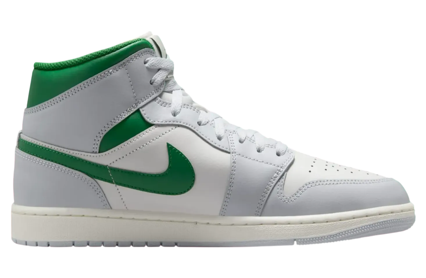 air jordan 1 mid white lucky green 1