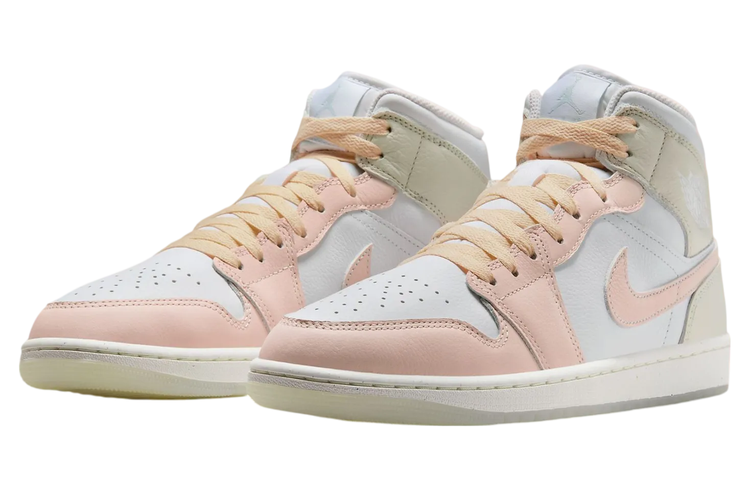 air jordan 1 mid white peach 0