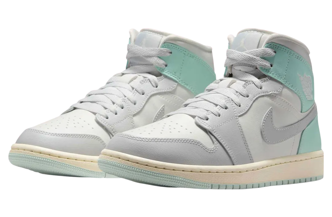 air jordan 1 mid wmns football grey igloo 0
