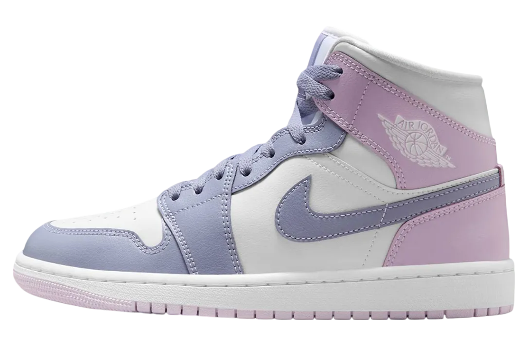 air jordan 1 mid wmns indigo haze doll white