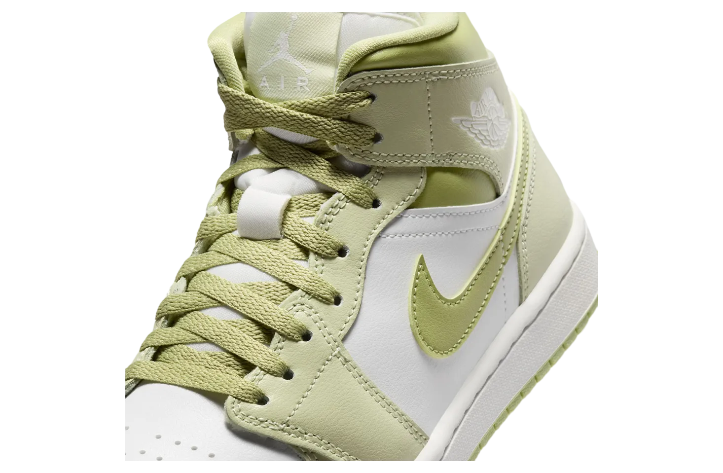 air jordan 1 mid wmns olive aura 5