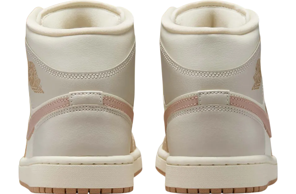 air jordan 1 mid wmns tan toe 2