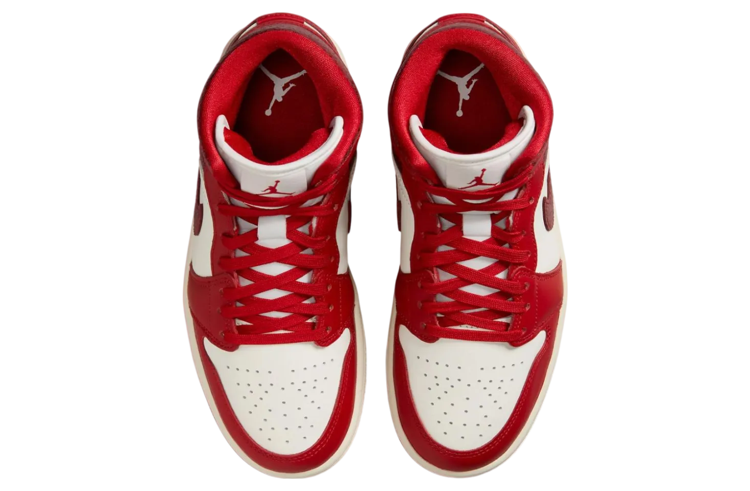 air jordan 1 mid wmns valentine s day cracked red metallic 2
