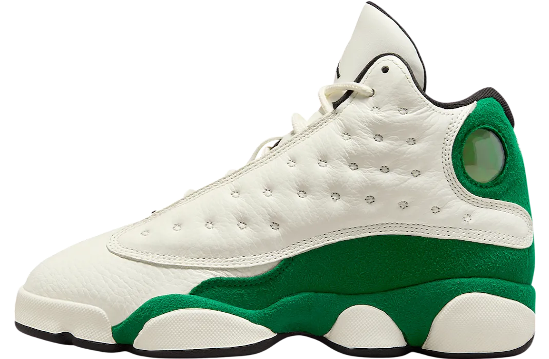 air jordan 13 gs pine green sail black