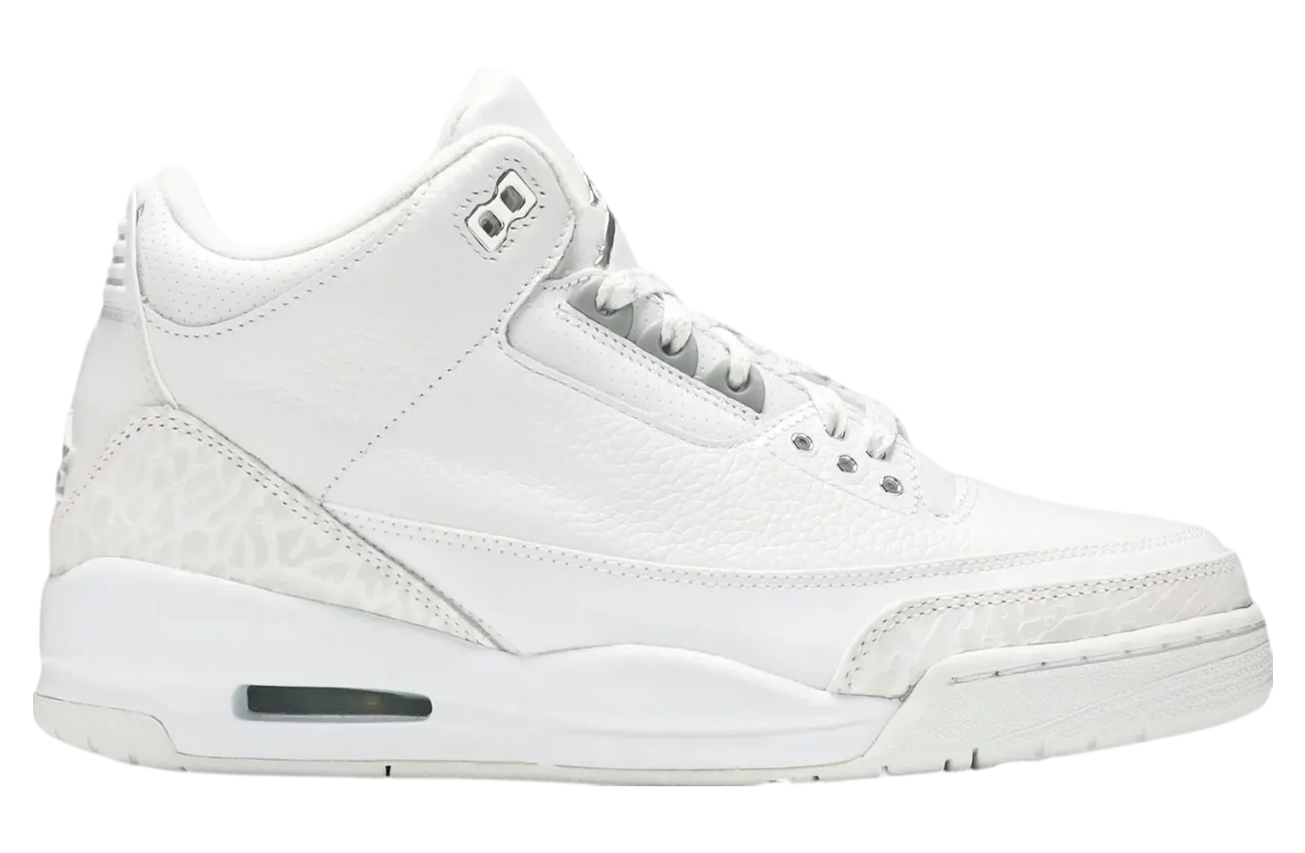 air jordan 3 pure money white metallic silver