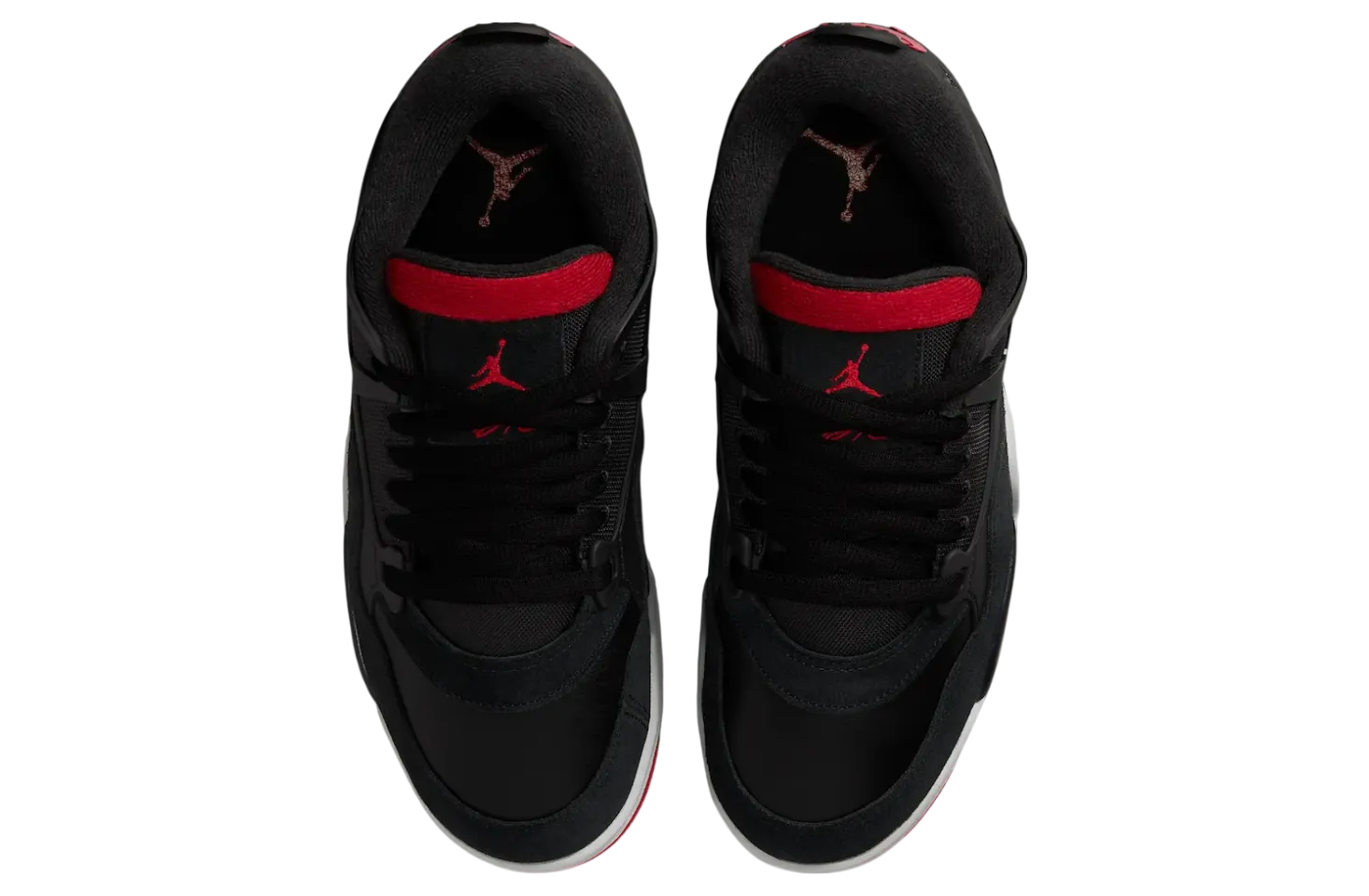 air jordan 4 rm black red white 2