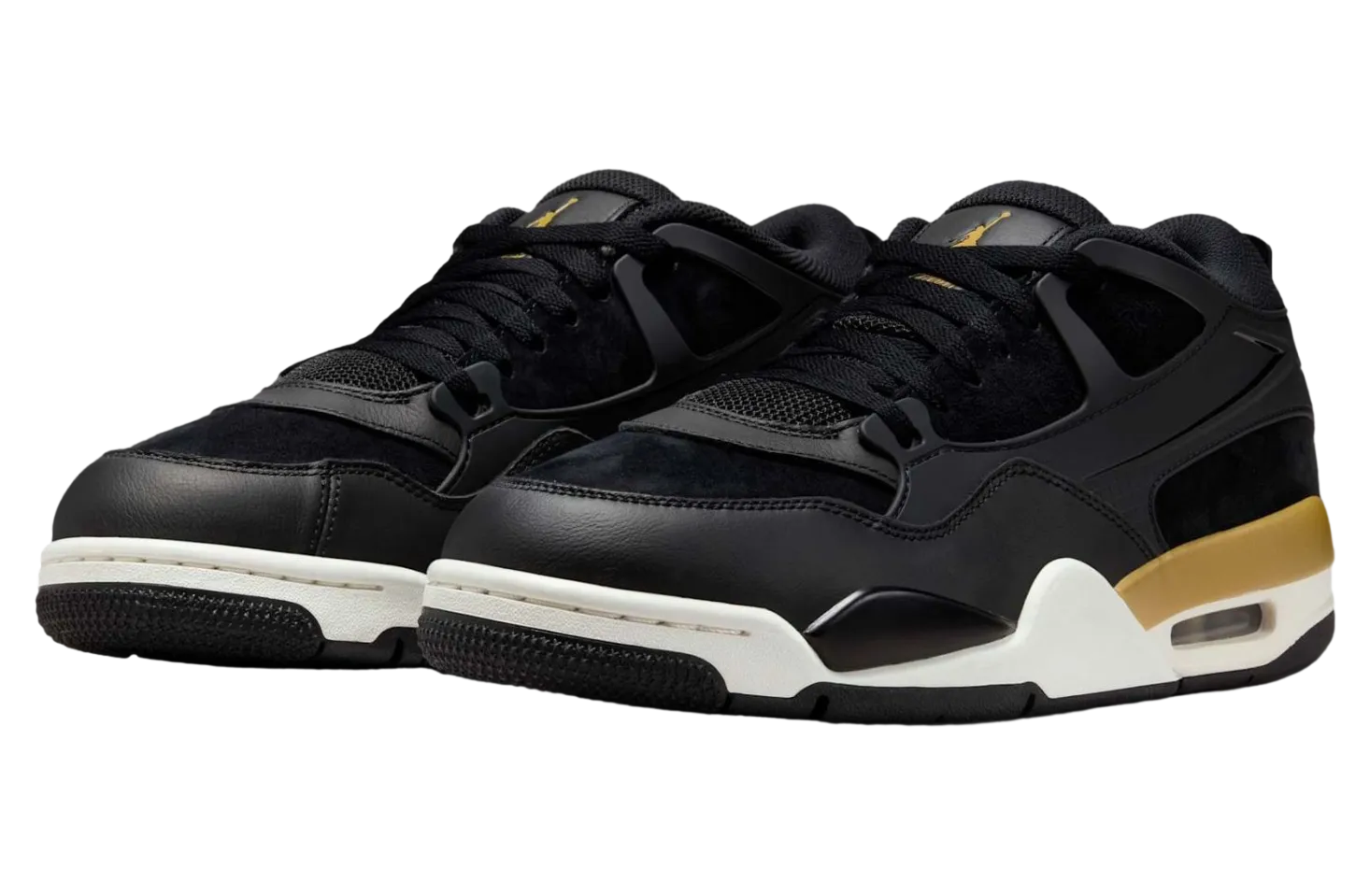 air jordan 4 rm black sail metallic gold 0